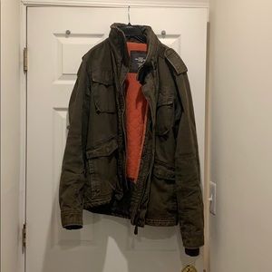 H&M men’s olive green bomber style jacket